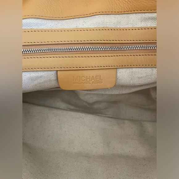 MICHAEL KORS caramel leather whipstitch shoulder bag tote - Picture 10 of 10